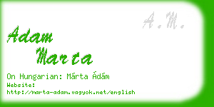 adam marta business card